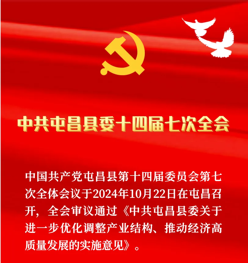 一图读懂丨中国共产党屯昌县第十四届委员会第七次全体会议精神